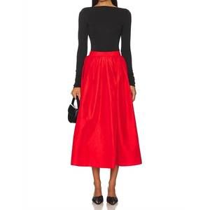 Free People Red Midi Skirt
